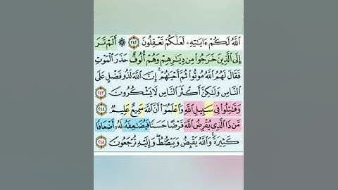 تيسير حفظ سورة البقرة بالتكرار ربع (الم تري الي الذين خرجوا) مكرر 3 مرات بصوت الشيخ عبد الباسط