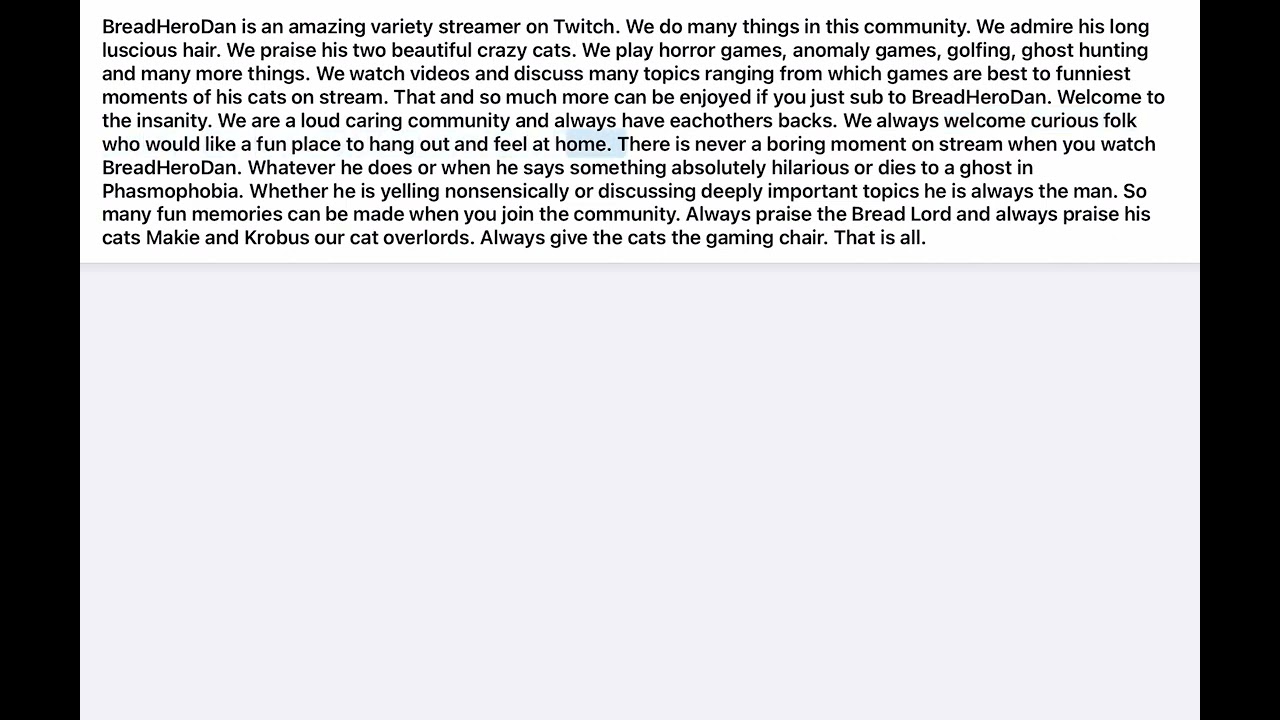 Sub to BreadHeroDan (He did not pay me to make this)