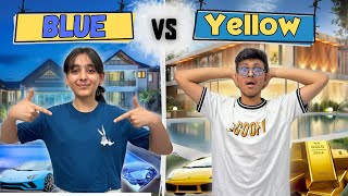 BUYING Everything in ONE COLOR Challenge!! 💛💙