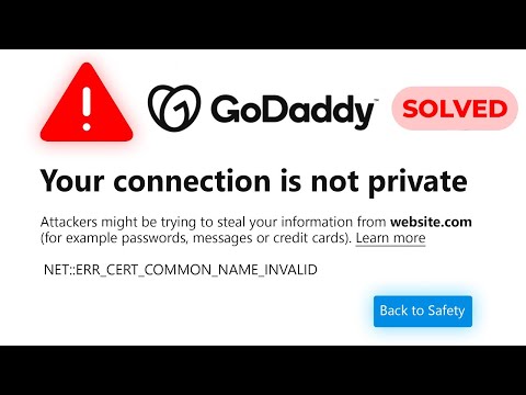 Your Connection is Not Private on GoDaddy Domain / Any Website SOLVED!