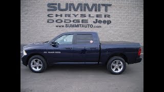 2012 USED RAM 1500 CREW SHORT SPORT HEMI TRUE BLUE WALKAROUND $23,999 SOLD! 7T34C