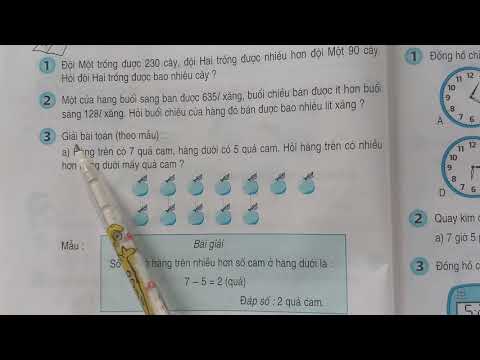 Video Toán lớp 3 trang 12: ÔN TẬP VỀ GIẢI TOÁN - youtube