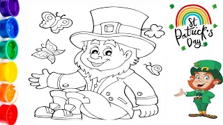 Coloring lucky leprechaun | st. Patrick's day coloring pages