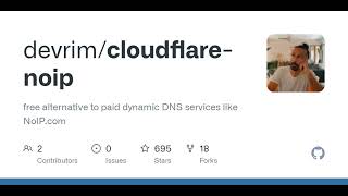 GitHub - devrim/cloudflare-noip: free alternative to paid dynamic DNS services like NoIP.com