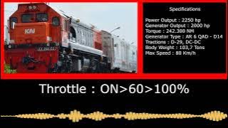 Suara Mesin Lokomotif CC 202 (PURE RAW SOUND) | EMD 16-645E Non-Turbo Sound