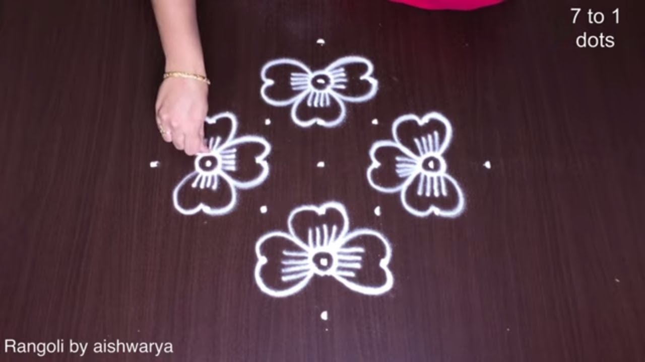 Flower Kolam Rangoli Designs