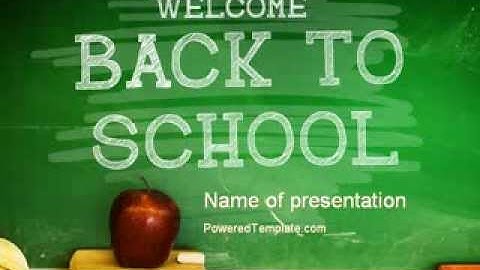 School Chalkboard PowerPoint Template by PoweredTemplate.com