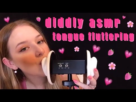 diddly asmr tongue fluttering + wet mouth sounds compilation