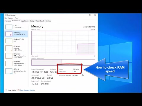 how to find out ram speed windows 10