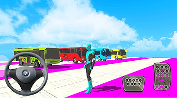 Bus Stunt Racing 3D Simulator - Impossible Bus Mega Ramp Driving - Android iOS GamePlay #02