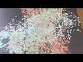 Spinning Paint Splatter with Gold Leaf