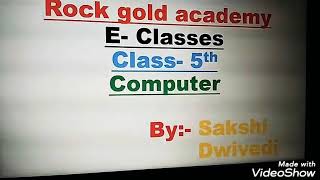 Class 5th Computer CH. 4 (Working with tables in word) by Sakshi dwivedi
