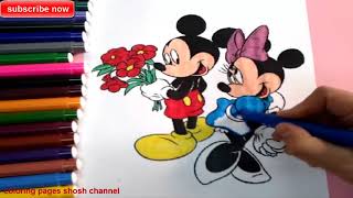 disney christmas coloring pages ( minnie mickey mouse ) from coloring pages shosh channel