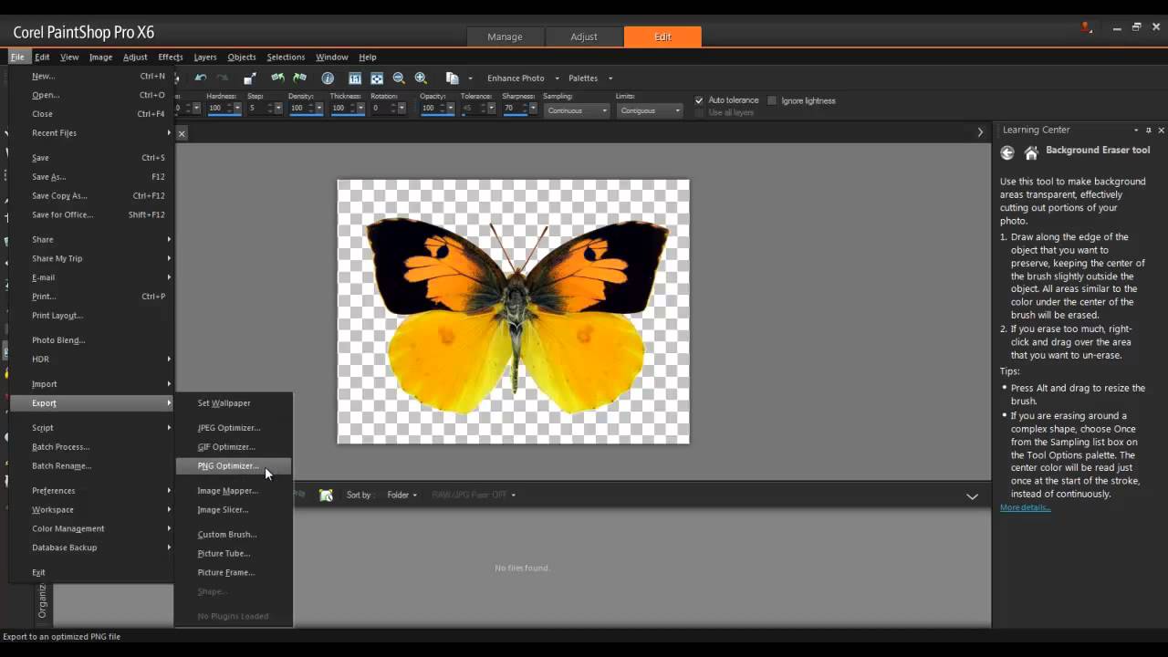 Working With Transparency In Corel Paintshop Pro X6 Youtube