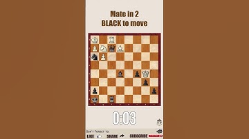 Puzzle 8 - Mate in 2 ||  Black to move @chessbuddies #chess  #chessvideo #chessclip #checkmate