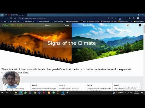 Climate Change Website - By Team E (Hack N Code 4.0) : Jeet D Shah, Sharvari Shet and Hitansh Shah
