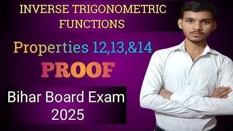 #Inverse trigonometric functions class12//।#प्रतिलोम त्रिकोणमितीय फलन गुण #class 12 I.T.F