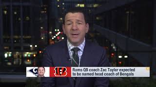 NFL Network Insider Ian Rapoport Los Angeles Rams quarterback coach Zac Taylor      Jan 20, 2019