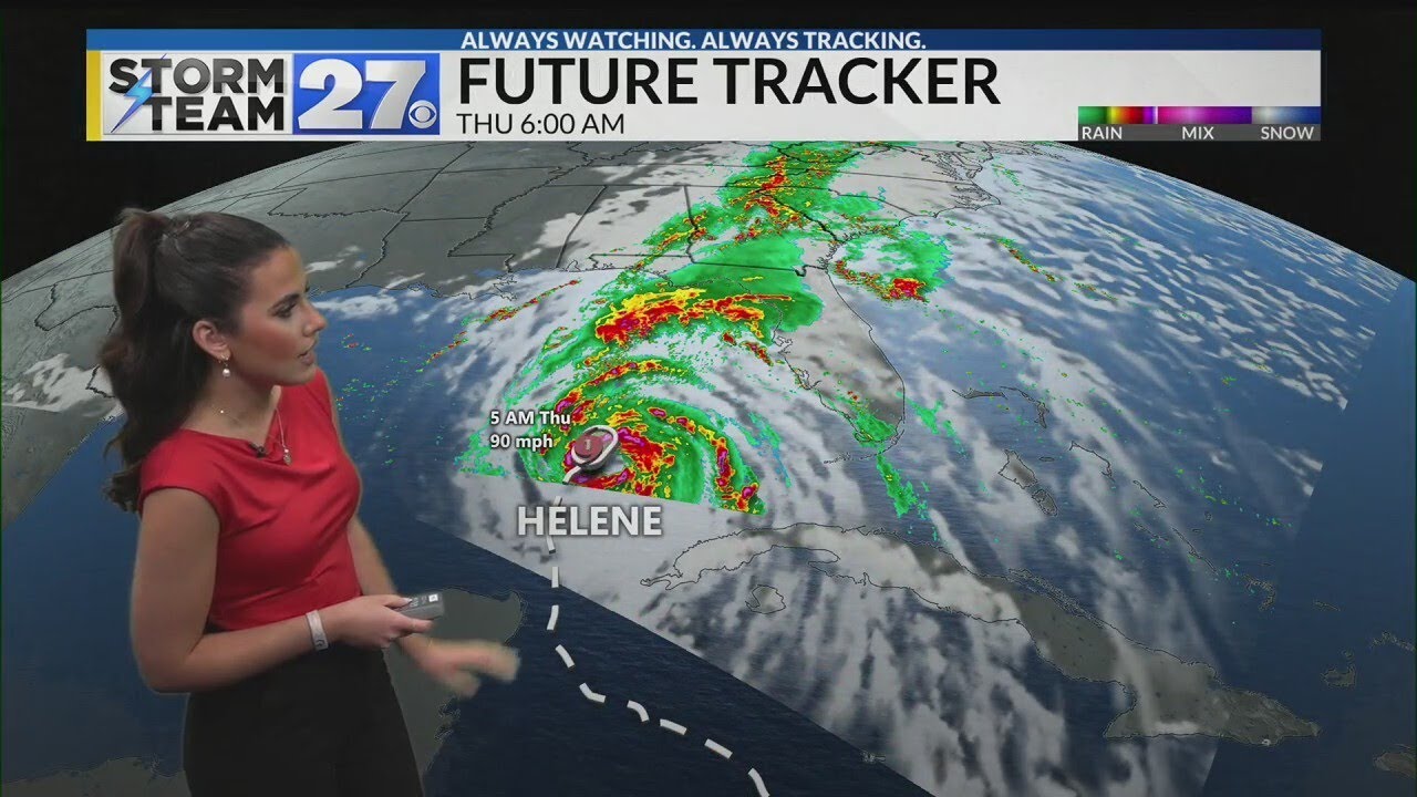 Tracking rain chances from Helene - YouTube