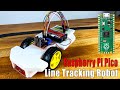 How to make a Line Tracking robot with Raspberry Pi Pico board | Line following robot #sritu_hobby