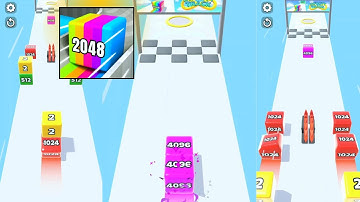 Merge Runner 2048 - Jelly Run, NOOB vs PRO vs HACKER (Infinity ASMR Gameplay) Target 2048