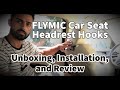 FLYMIC Car Seat Headrest Hooks - Unboxing, Installation, and Review