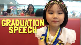 My kindergarten Graduation Speech | iLah's Magical Corner
