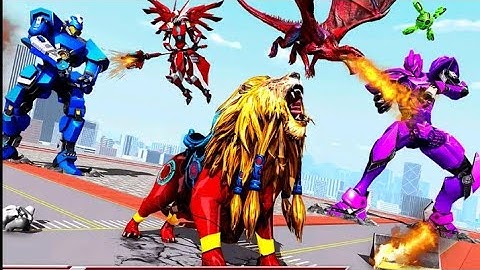 Flying Tiger Robot Car Games: Tiger Robot Against Golem Monster Boss | Android Gameplay #Games#Robot