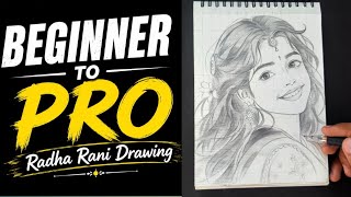 Beginner to Pro Radha Rani Drawing ✨ | Easy Pencil Sketch Tutorial Step by Step for Beginners