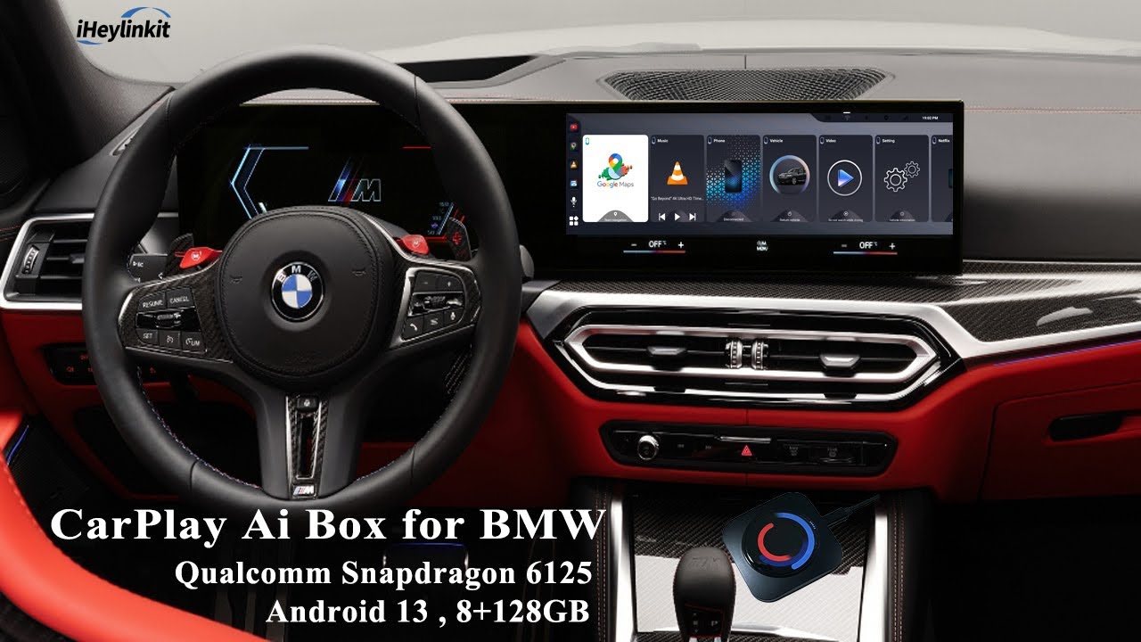 iHeylinkit BMW #carplayaibox Qualcomm CPU, id8 split screen,2/3