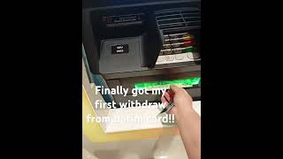 withdraw money from machine using botim card. #withdrawproof #ofwlife #ofwabudhabi #shortvideo