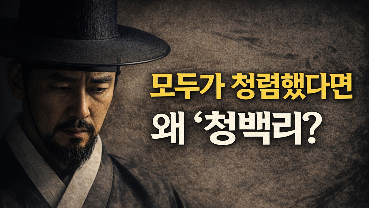 모두가 청렴했다면, 왜 청백리는 존재했을까?