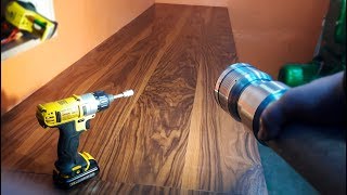 Royal tabletop made of veneer with DIY/ part 3