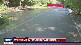 30-inch water main break in Paterson, NJ