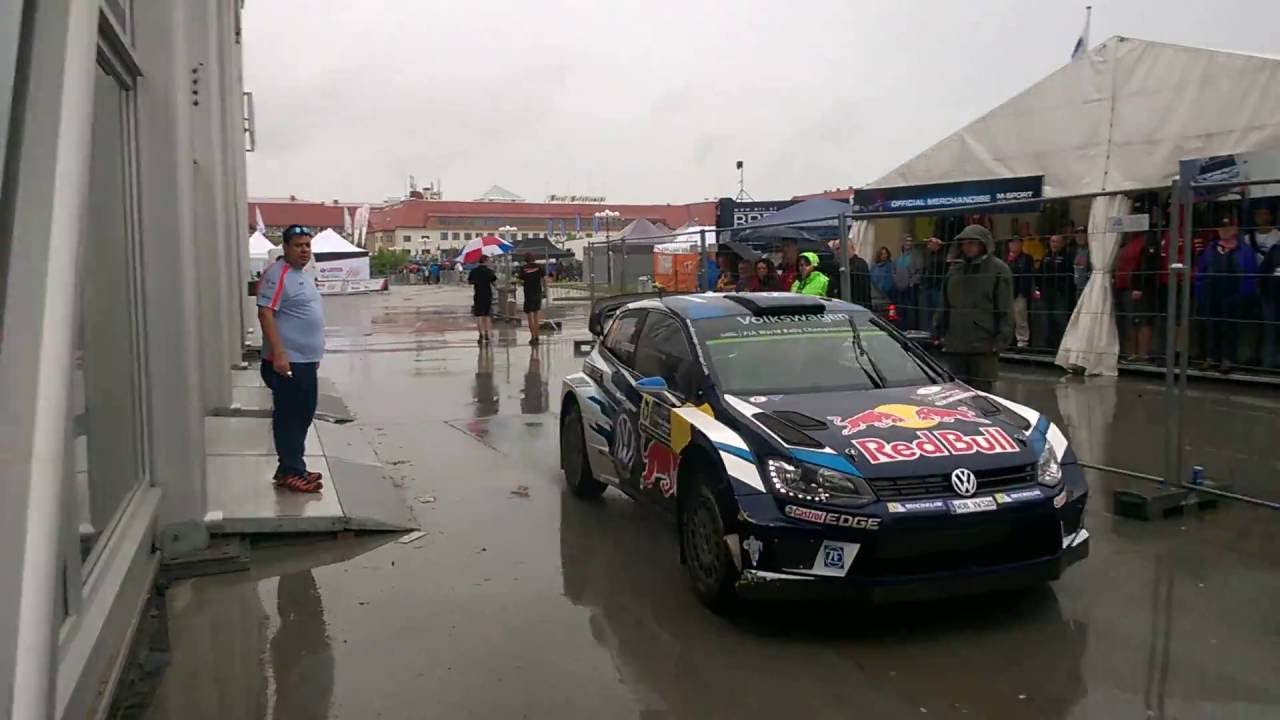 WV Polo WRC Sebastian Ogier almost crash in service park ...