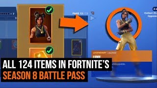 All 124 Items In Fortnite's Season 8 Battle Pass