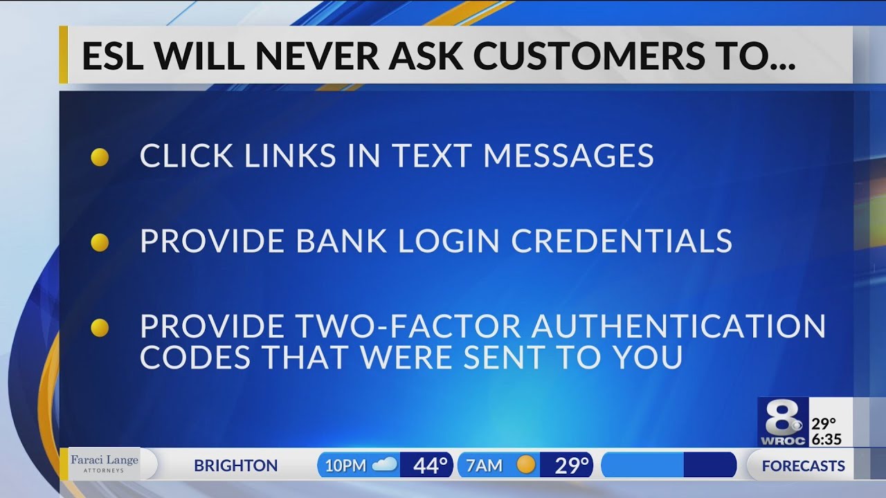 ESL issues warning to customers about recent phishing schemes