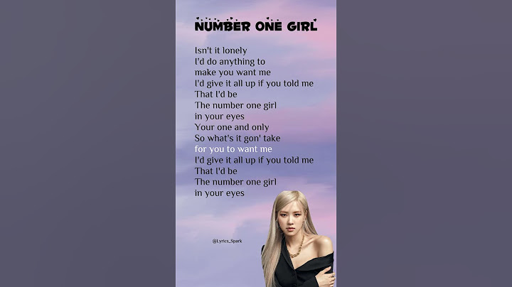 ROSÉ - Number One Girl (Lyrics) #songlyrics #rosé #numberonegirl