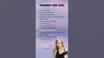Thumbnail of ROSÉ - Number One Girl (Lyrics) #songlyrics #rosé #numberonegirl