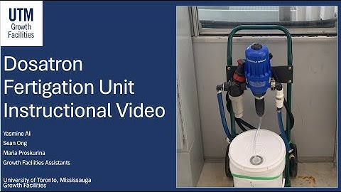 Dosatron Fertigation Unit Instructional Video