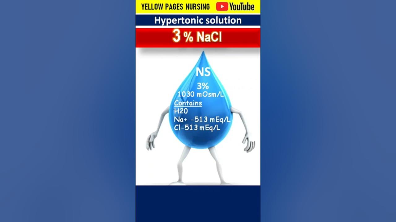 3 sodium chloride solution 3 ns hypertonic solution youtube
