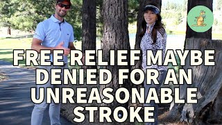 Relief Denied when there is Interference with an Immovable Obstruction - Golf Rules Profile