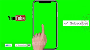 (No Copyright Green) Screen Hand, Mobile, Subscribe, Bell Intro, Iphone x || 2018