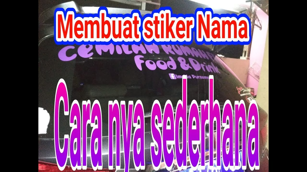  Cara  membuat  stiker  Nama  dengan bahan sederhana YouTube