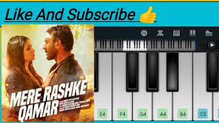 MERE RASHKE QAMAR || PERFECT PIANO NOTES 🎹 TOTURIAL #entertainment #perfectpiano #viral #lover screenshot 4