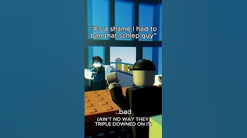 Roblox banning Schlep.. #roblox #robloxanimation