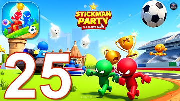 Stickman Party - Gameplay Part 25 - Tournament Mode 1 2 3 4 Players Free Random MiniGames Adventure