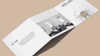 Free Photoshop Download – Square Trifold Brochure