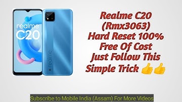 How to Unlock Realme c20 RMX3063 Pin, Pattern, Password || REALMA C20 HARD RESET FREE OF COST