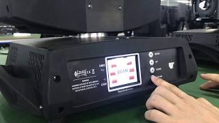 How to adjust upgraded beam 230 moving head light the movement speed